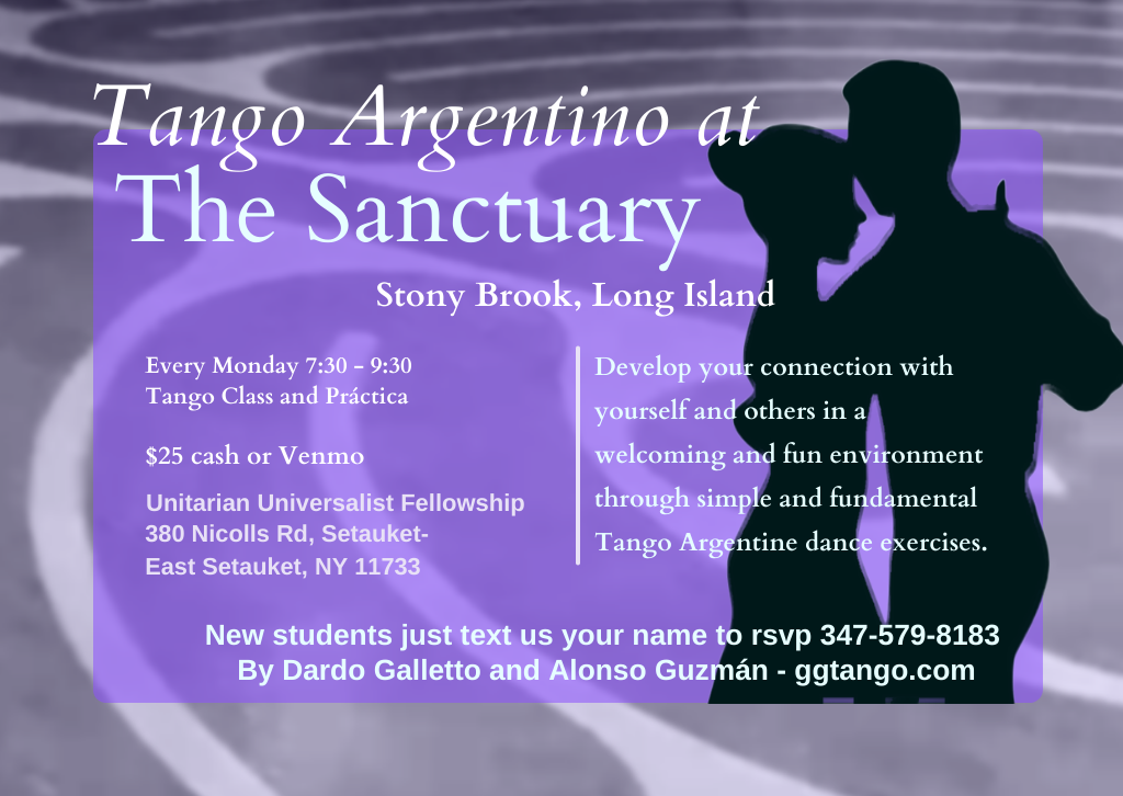 Tango at Long Island New York by Dardo Galletto and Alonso Guzman. Tango in The Sanctuary at Stony Brook.